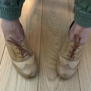 Kelly and Katie Oxford Shoes Tan